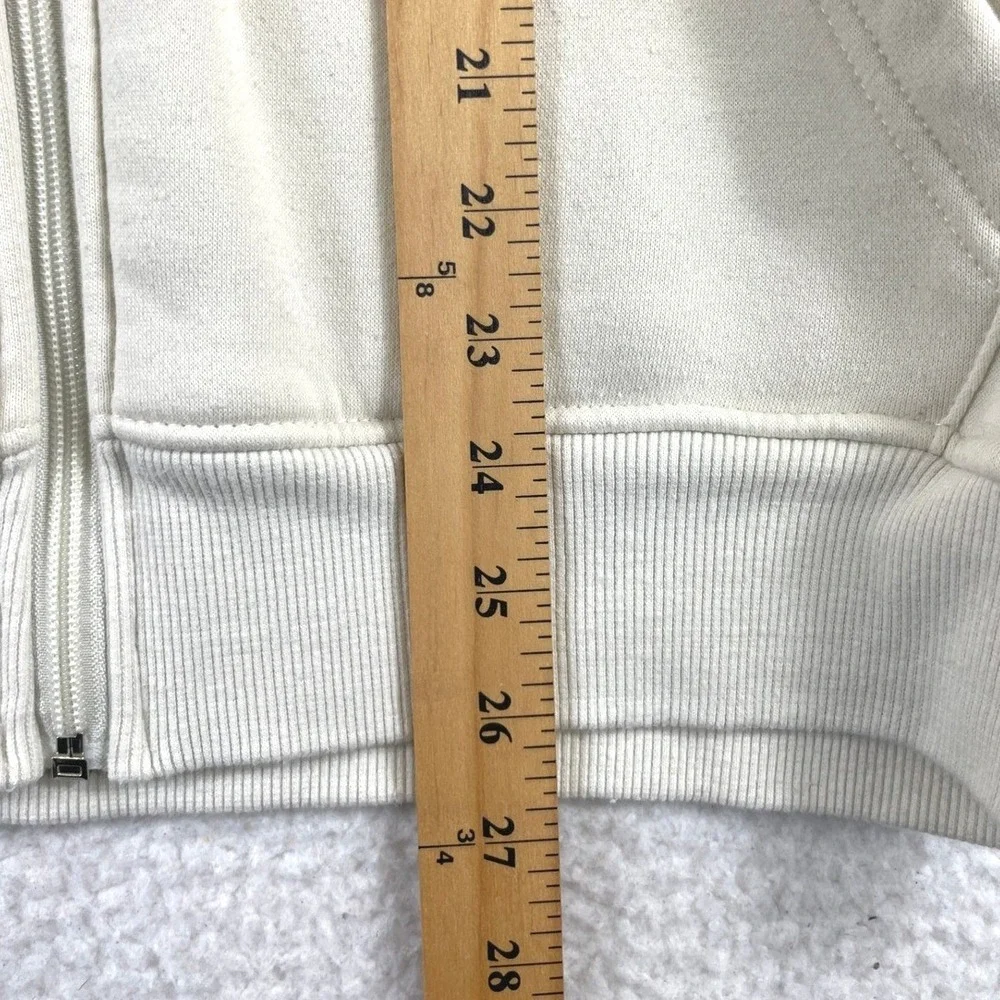 True Religion Buddha Graphic Full Zip Hoodie Mens S Cream Streetwear Y2K
